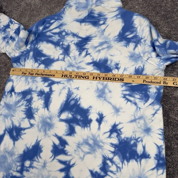 Vineyard Vines Tie-Dye Funnel Neck Shep Shirt Women's M Blue Sweater Sweatshirt - Picture 8 of 9